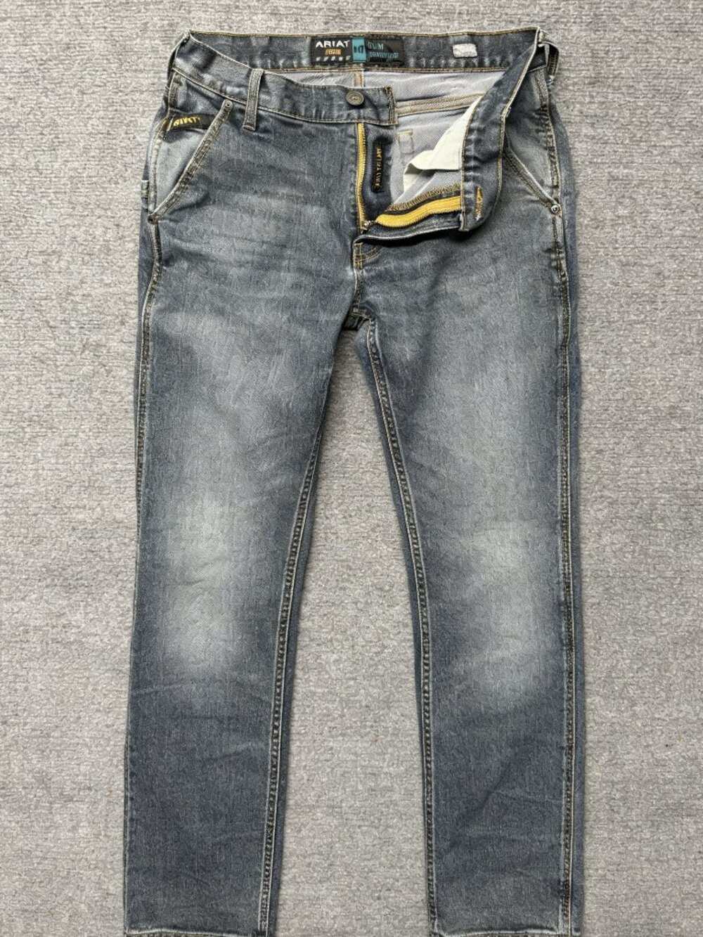 Ariat Rebar M7 Slim Straight Leg Jeans Mens 30x30 Blue Denim Western Workwear